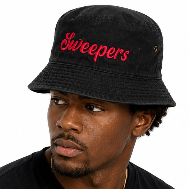 Sweepers Bucket Hat – Black (Red)