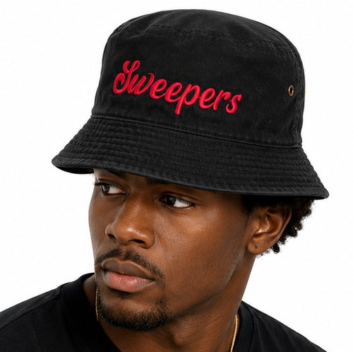 Sweepers Bucket Hat – Black (Red)