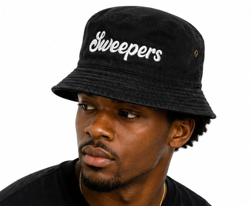 Sweepers Bucket Hat – Black (White)