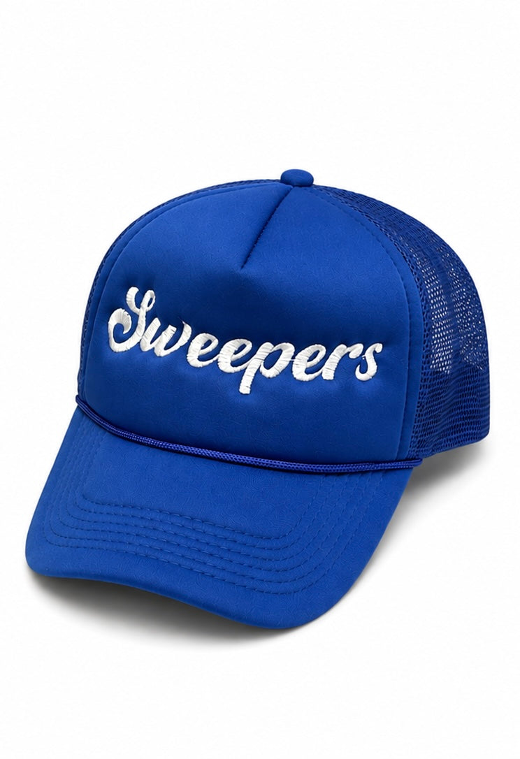 Sweepers Trucker Hat -Blue (White)
