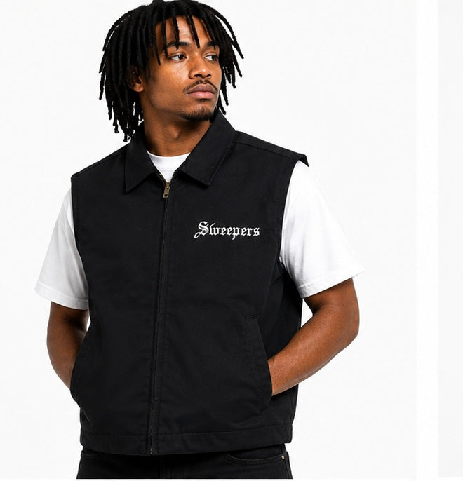 Sweepers Vest - Black (White)