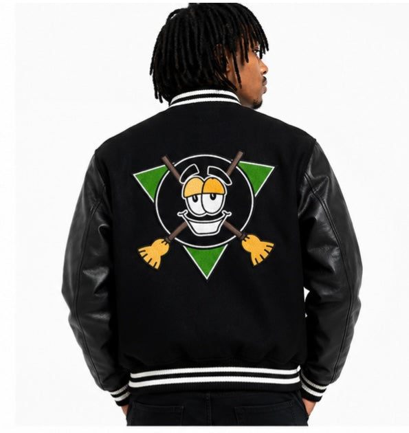 Sweepers Varsity Jacket - Black(white)