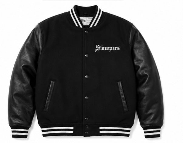 Sweepers Varsity Jacket - Black(white)